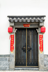 Spring Couplets on a door in China
